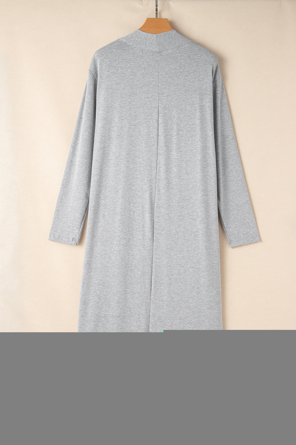Light Grey Split Long Cardigan and Pants Lounge Set