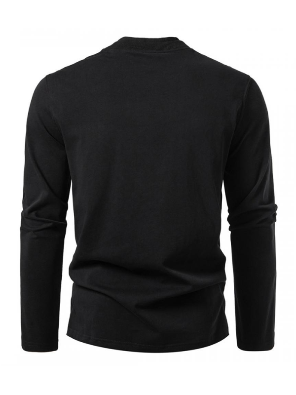 Double-Layer Half-Collar Long-Sleeved T-shirt