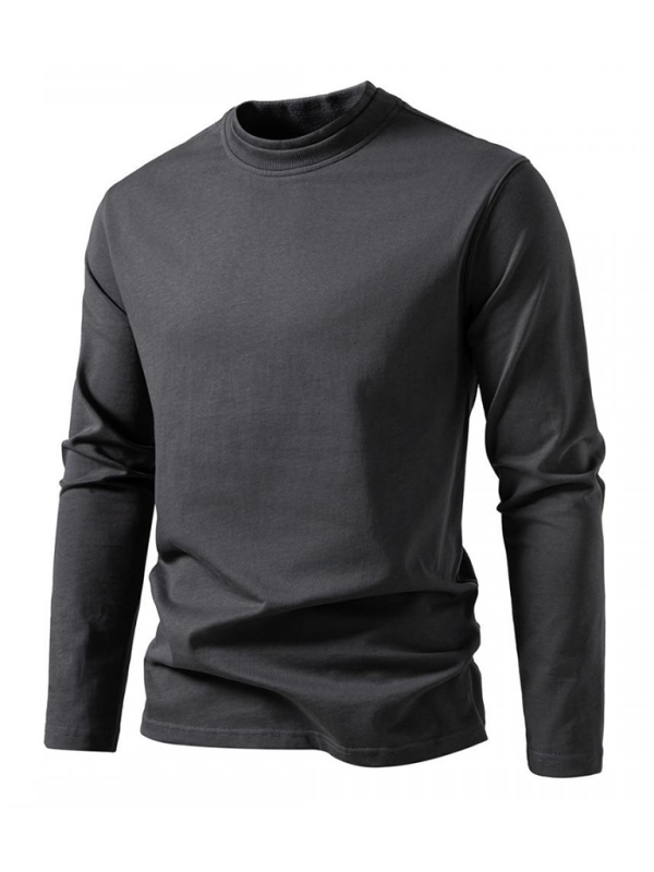 Double-Layer Half-Collar Long-Sleeved T-shirt