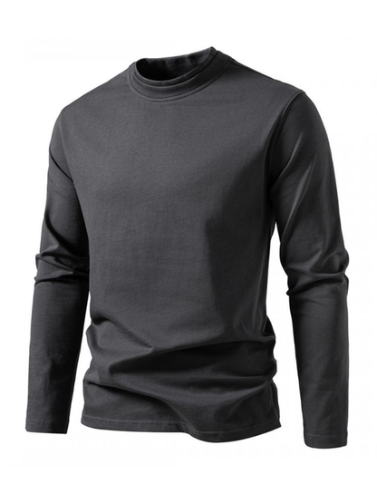 Double-Layer Half-Collar Long-Sleeved T-shirt