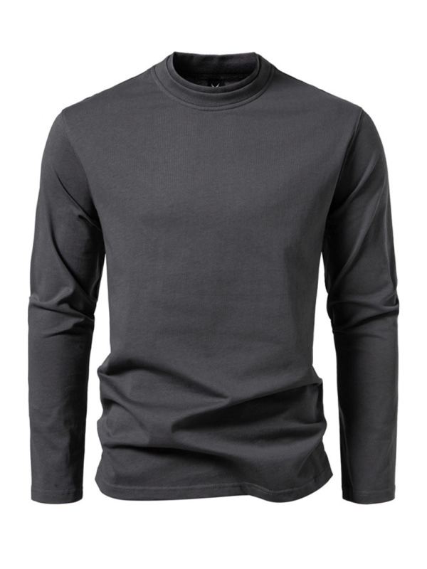Double-Layer Half-Collar Long-Sleeved T-shirt