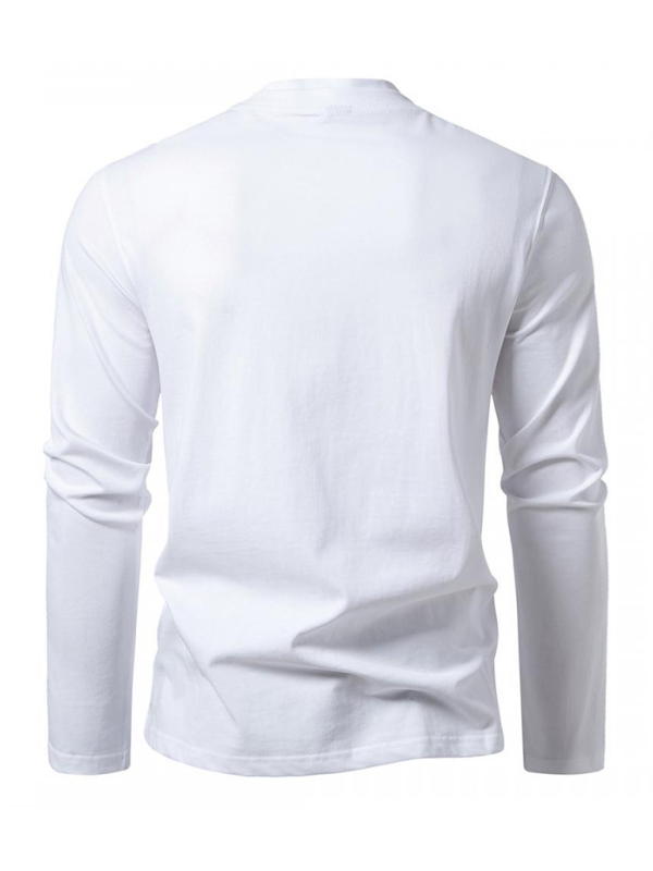 Double-Layer Half-Collar Long-Sleeved T-shirt