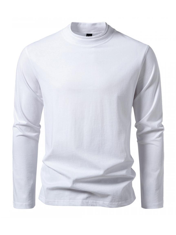 Double-Layer Half-Collar Long-Sleeved T-shirt