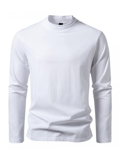 Double-Layer Half-Collar Long-Sleeved T-shirt