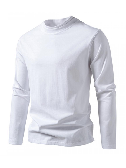 Double-Layer Half-Collar Long-Sleeved T-shirt
