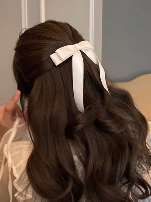 Satin Bow Hairpin Headdress