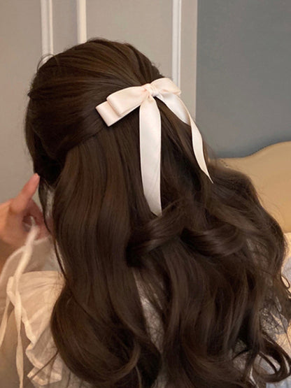 Satin Bow Hairpin Headdress