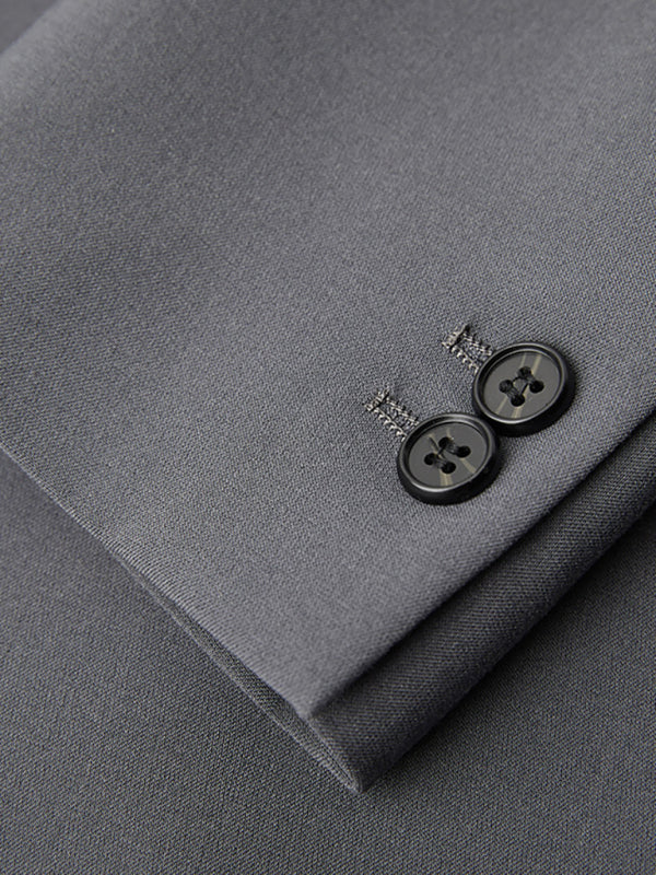 Slim Fit Business Two Piece Suit (Gray)