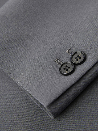 Slim Fit Business Two Piece Suit (Gray)