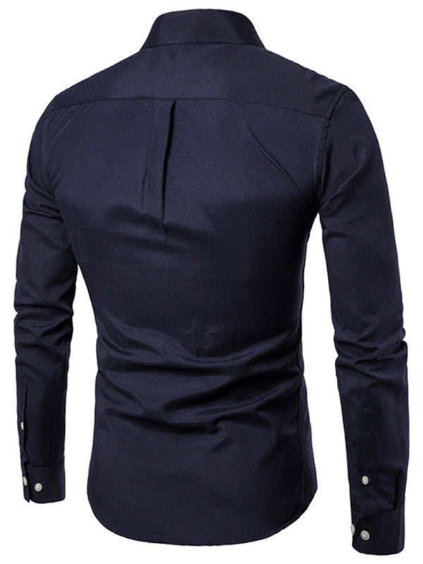 Casual Slim-Fit Oxford Long Sleeve Shirt