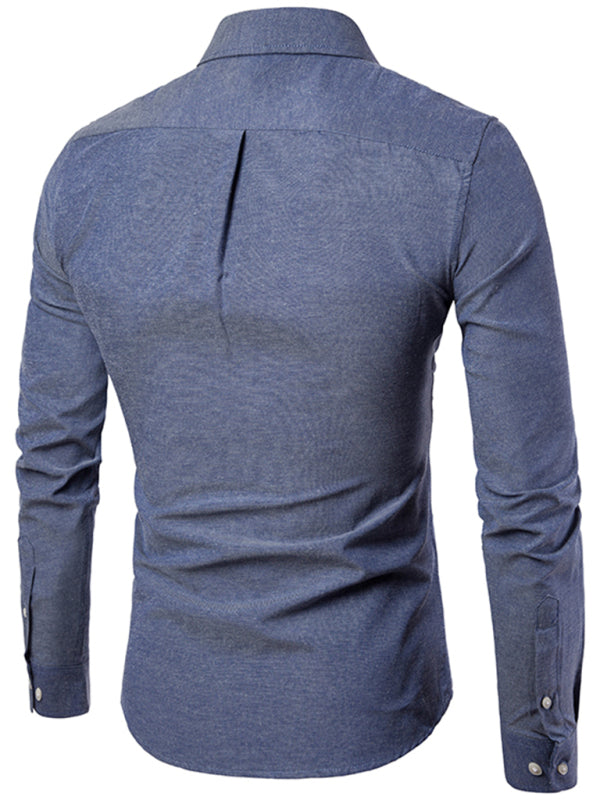 Casual Slim-Fit Oxford Long Sleeve Shirt