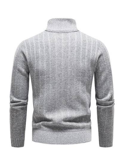 Quarter-Zip Stand Collar Sweater