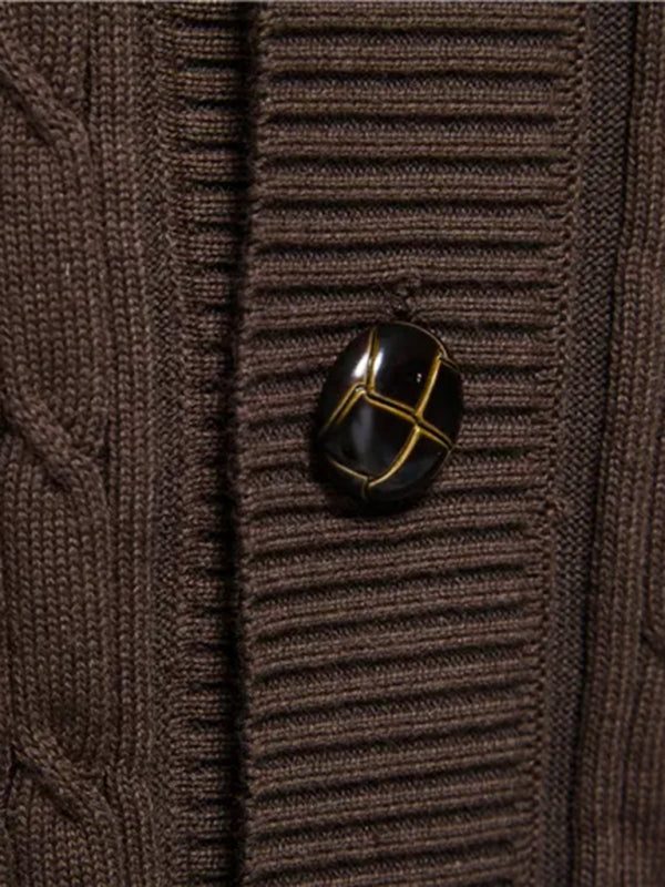 Pullover Long Sleeve Button-Up Sweater