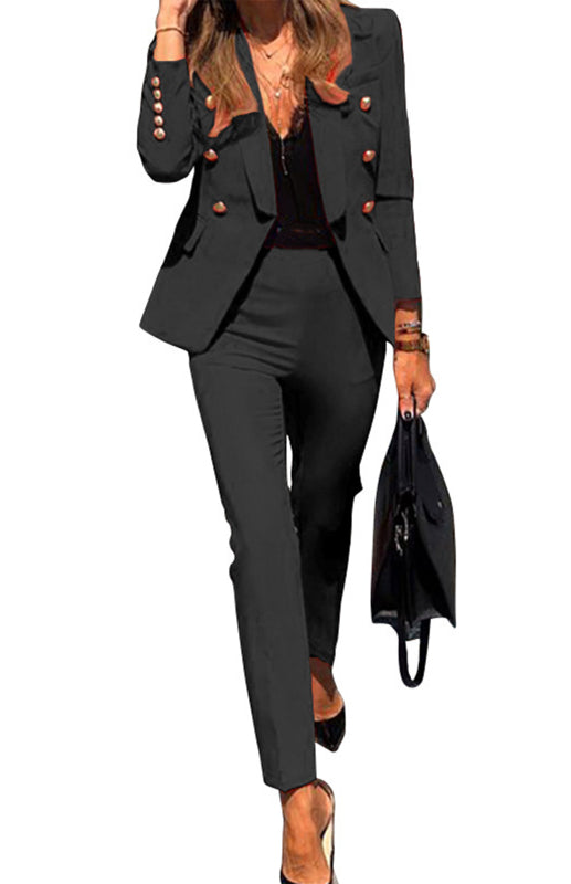 Solid Color Two-Piece Suit