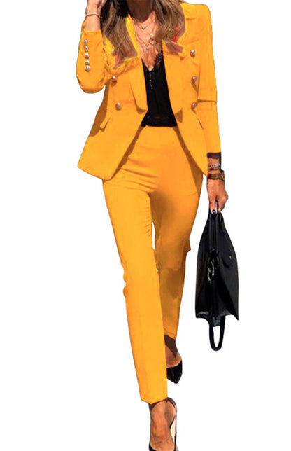 Solid Color Two-Piece Suit