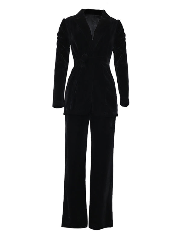 Temperament Lapel Robe Suit