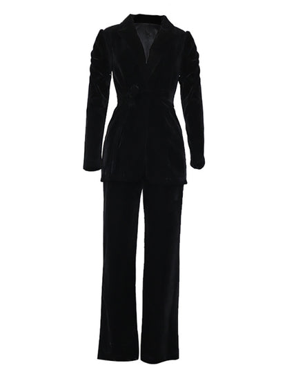 Temperament Lapel Robe Suit