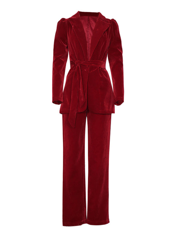 Temperament Lapel Robe Suit