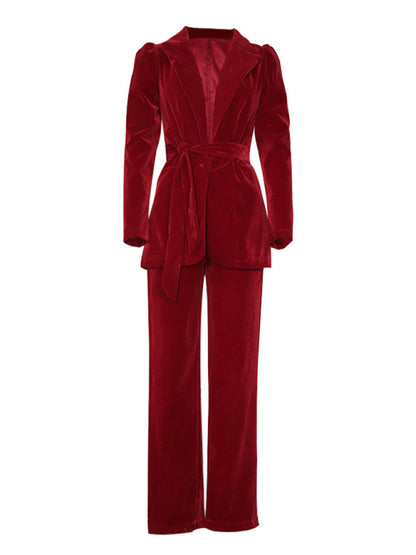 Temperament Lapel Robe Suit