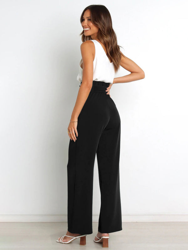 All-Matching Belted Wide-Leg Trouser