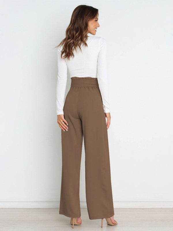 All-Matching Belted Wide-Leg Trouser