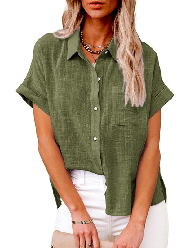 Woven Loose Lapel Shirt