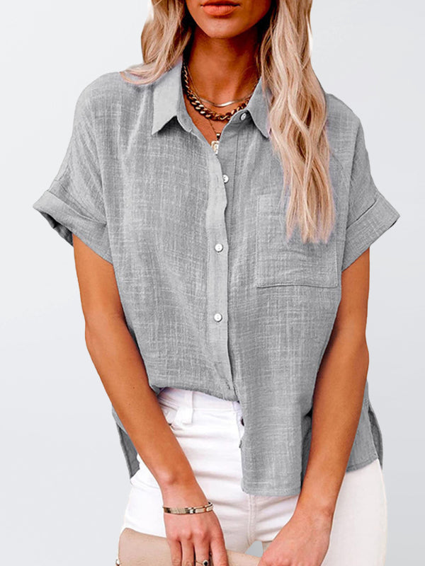 Woven Loose Lapel Shirt