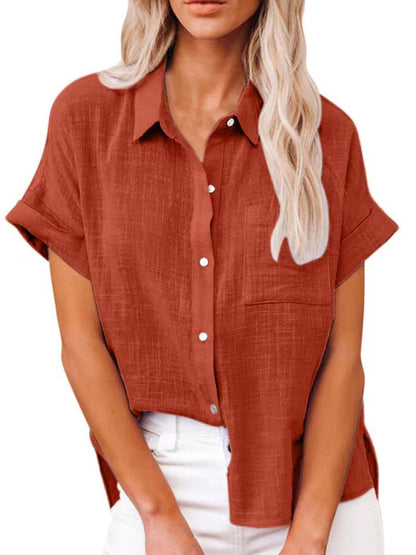 Woven Loose Lapel Shirt