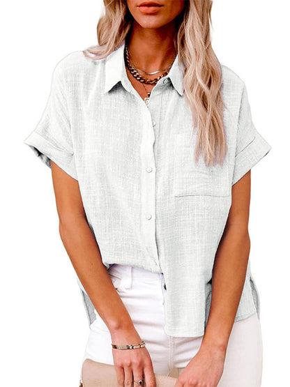 Woven Loose Lapel Shirt