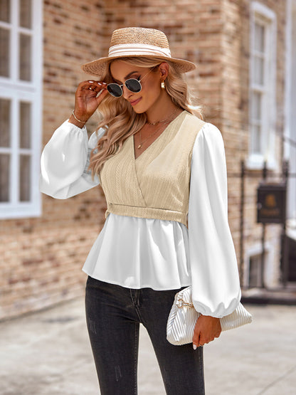 V-Neck Layered Vest Shirt