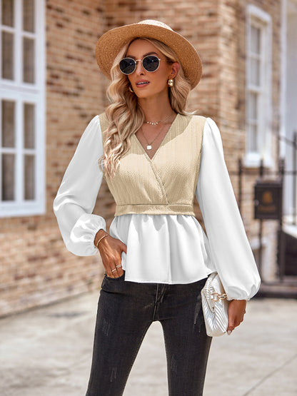 V-Neck Layered Vest Shirt