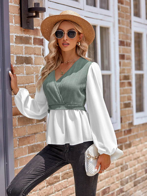 V-Neck Layered Vest Shirt