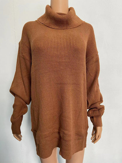 Casual Loose-Fitting Turtleneck Sweater