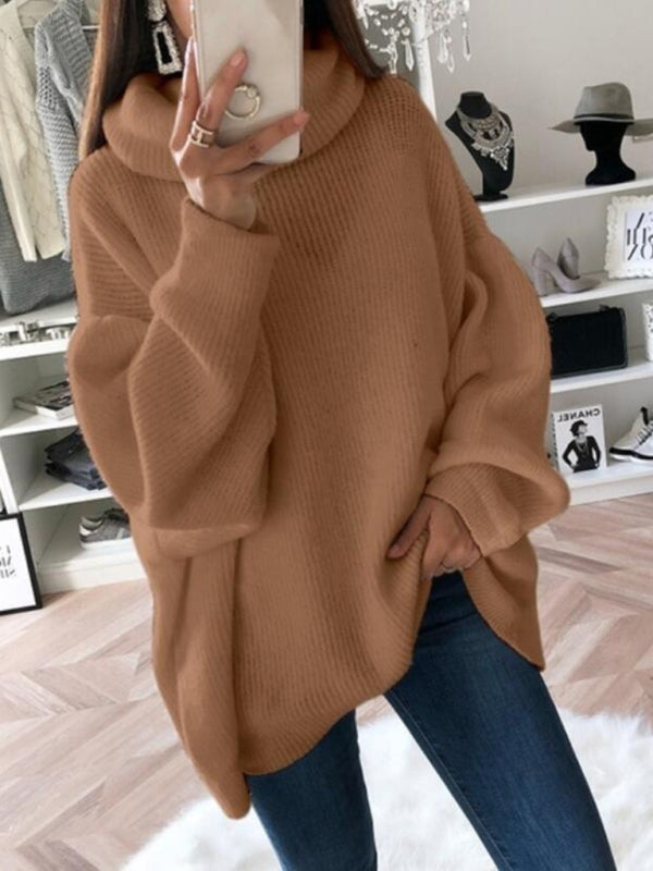 Casual Loose-Fitting Turtleneck Sweater