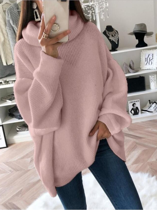 Casual Loose-Fitting Turtleneck Sweater