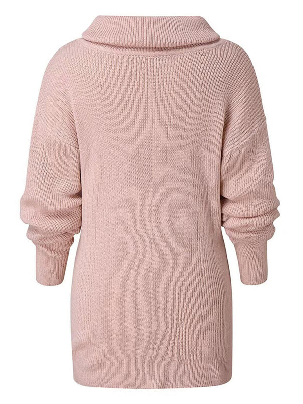 Casual Loose-Fitting Turtleneck Sweater