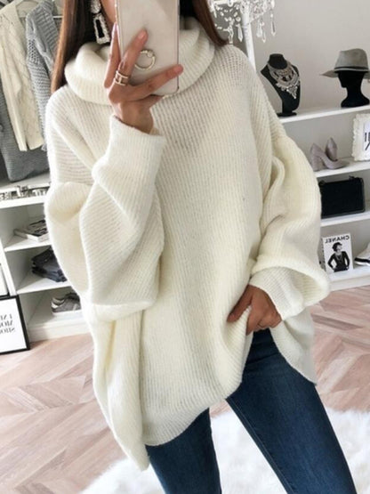 Casual Loose-Fitting Turtleneck Sweater